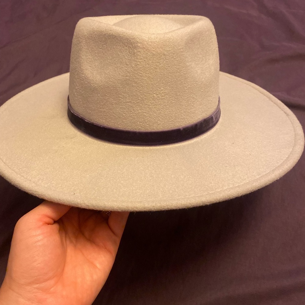 Cream color fedora hat